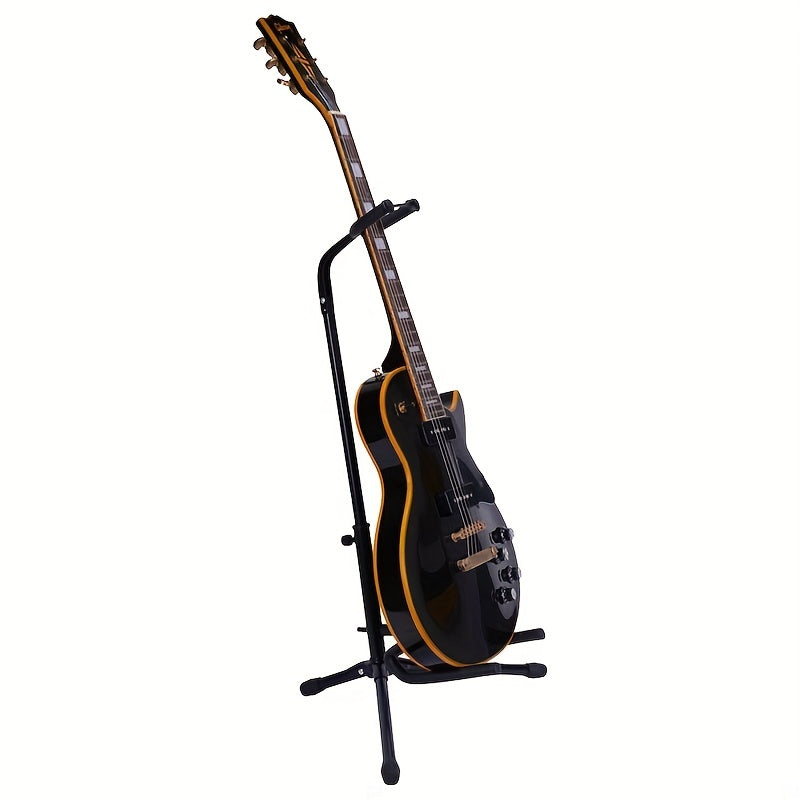 Foldable Vertical Guitar Stand with X-Shaped Base for Acoustic and Electric Guitars