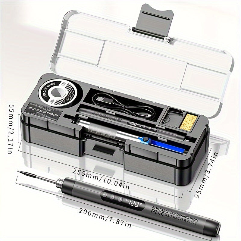 Wireless Soldering Kit with Digital Display USB Rechargeable Battery Multi-Temperature Control