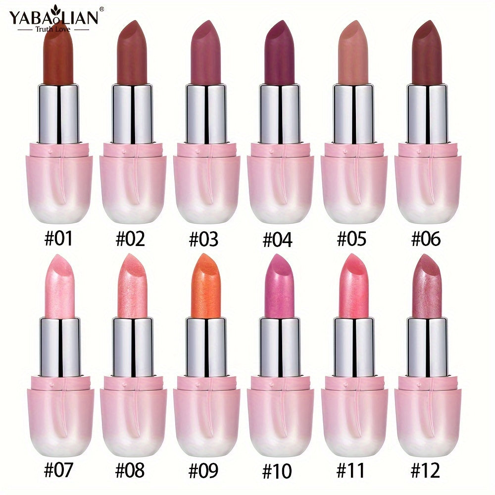 Women's Pearlescent Matte Lipstick Long Lasting Waterproof Pink Lipstick