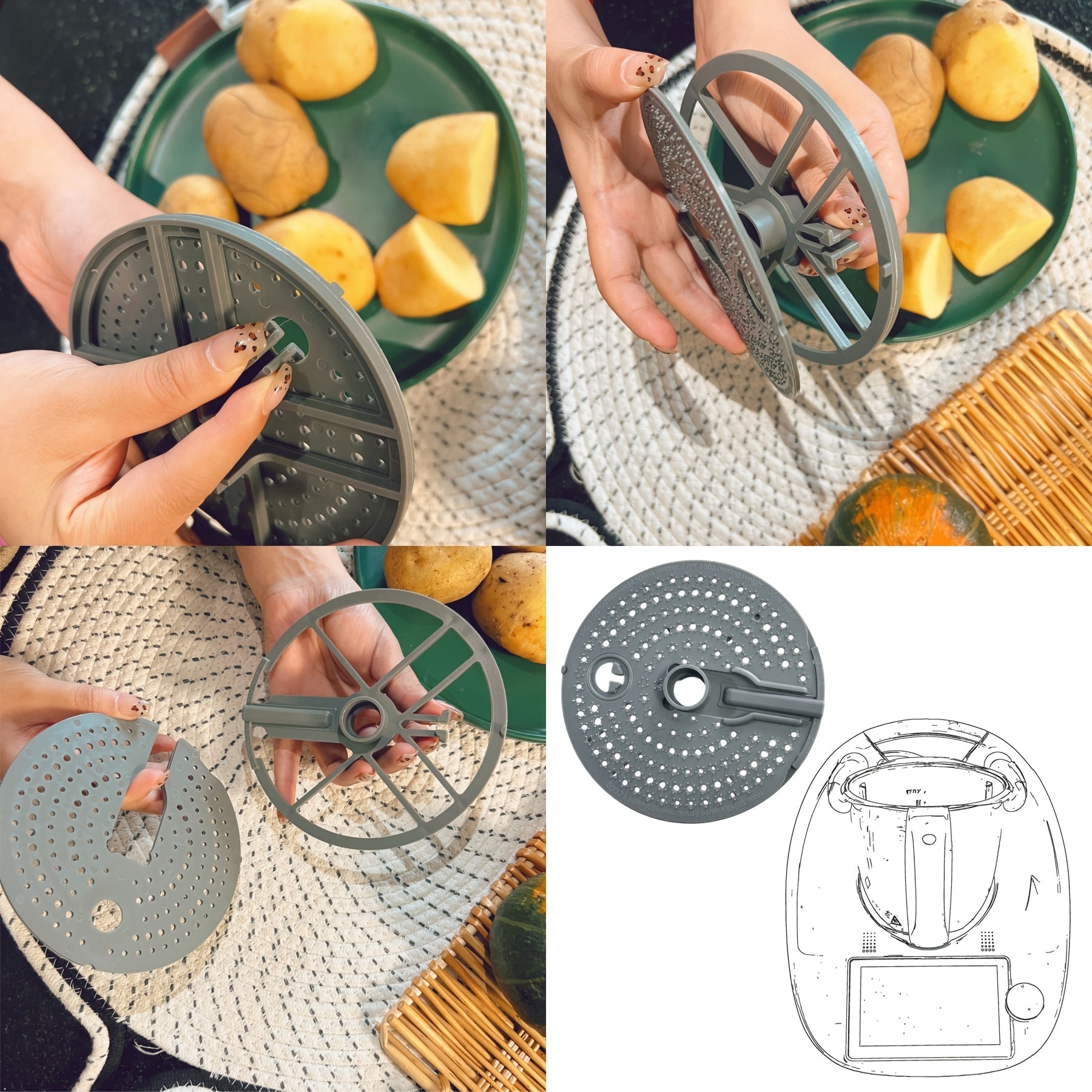 Kitchen Tool for Carrots and Potatoes Food-Grade Plastic Peeler with Quick Skinning