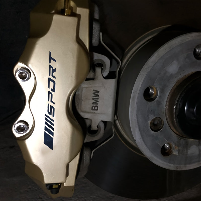 Universal ABS Plastic Brake Caliper Covers Set 2 Pcs Black Sport Logo