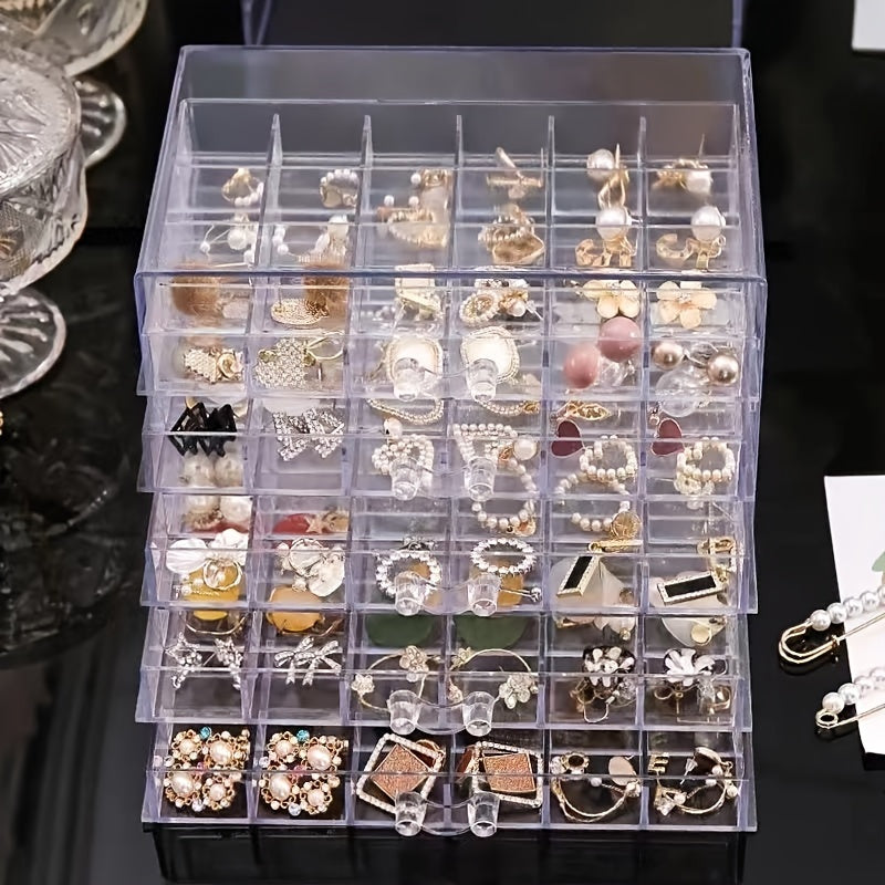 Acrylic Jewelry Organizer with Drawers for Rings Earrings and Necklaces Spacious Storage