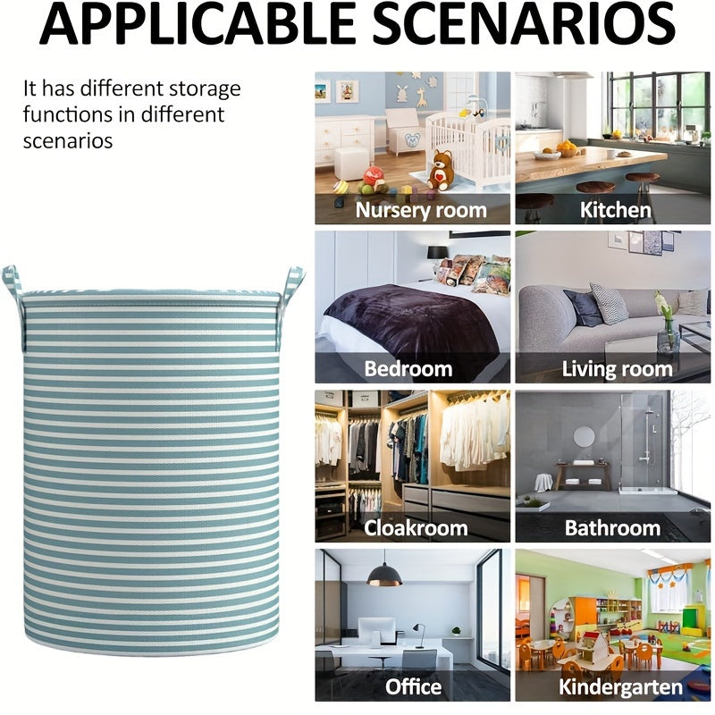 Cesta de almacenamiento plegable de tela no tejida para lavandería y organización de juguetes