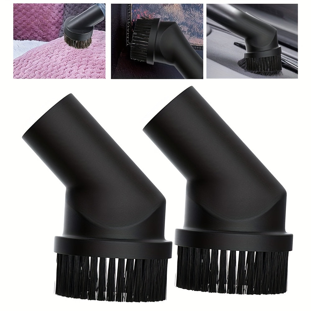Set of 2 Vacuum Cleaner Attachment Brushes 35mm Sturdy Plastic Dust Removal