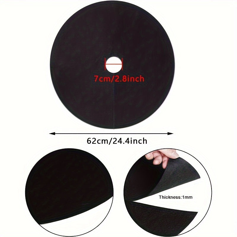 8pcs Black Non-Woven Tree Cover Rings Thick Weed Barrier for Gardening