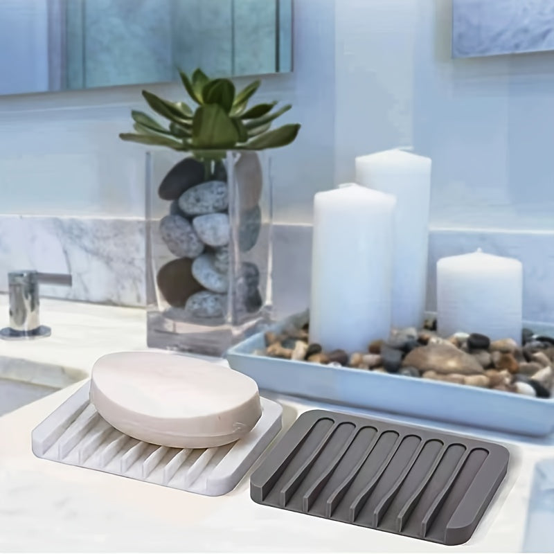 Jabonera de silicona con función de drenaje para baño o cocina