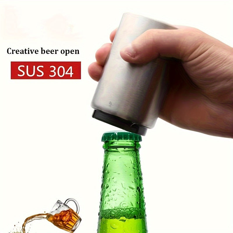 Premium zanglamas po'latdan yasalgan avtomatik shisha ochgich bilan shishalarni osonlik bilan oching, bu uy, oshxona, bar va restoran muhitlari uchun ideal.