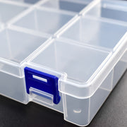 Plastic Jewelry Organizer Box with 12 Compartments for Earrings Beads and Crafts 22.5cm x 14.5cm