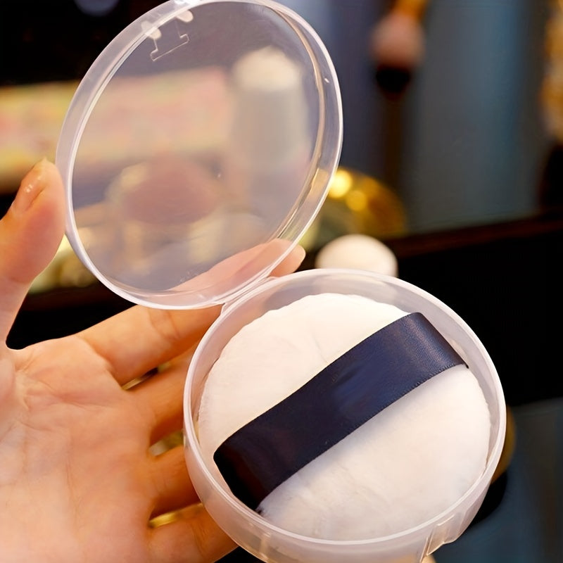 2 ta Shaffof Plastik Kosmetika Saqlash Idishlari Qopqoq bilan - Ko'p Maqsadli, Qulay, Elektr Quvvati Talab Qilmaydi, Pufflar, Kirpiklar va Sayohat Uchun Mukammal Saqlash Uchun