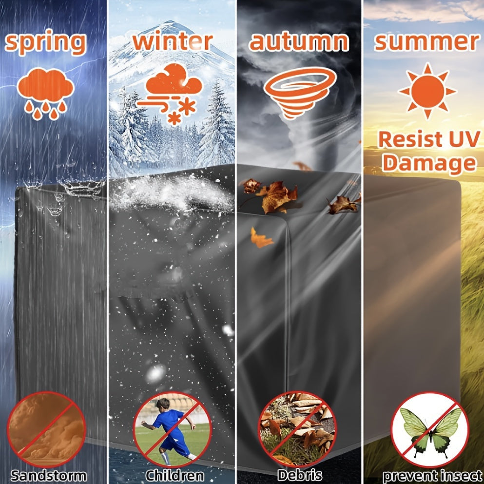 Funda para aire acondicionado de todas las estaciones, impermeable, a prueba de polvo y viento, con bolsa de almacenamiento