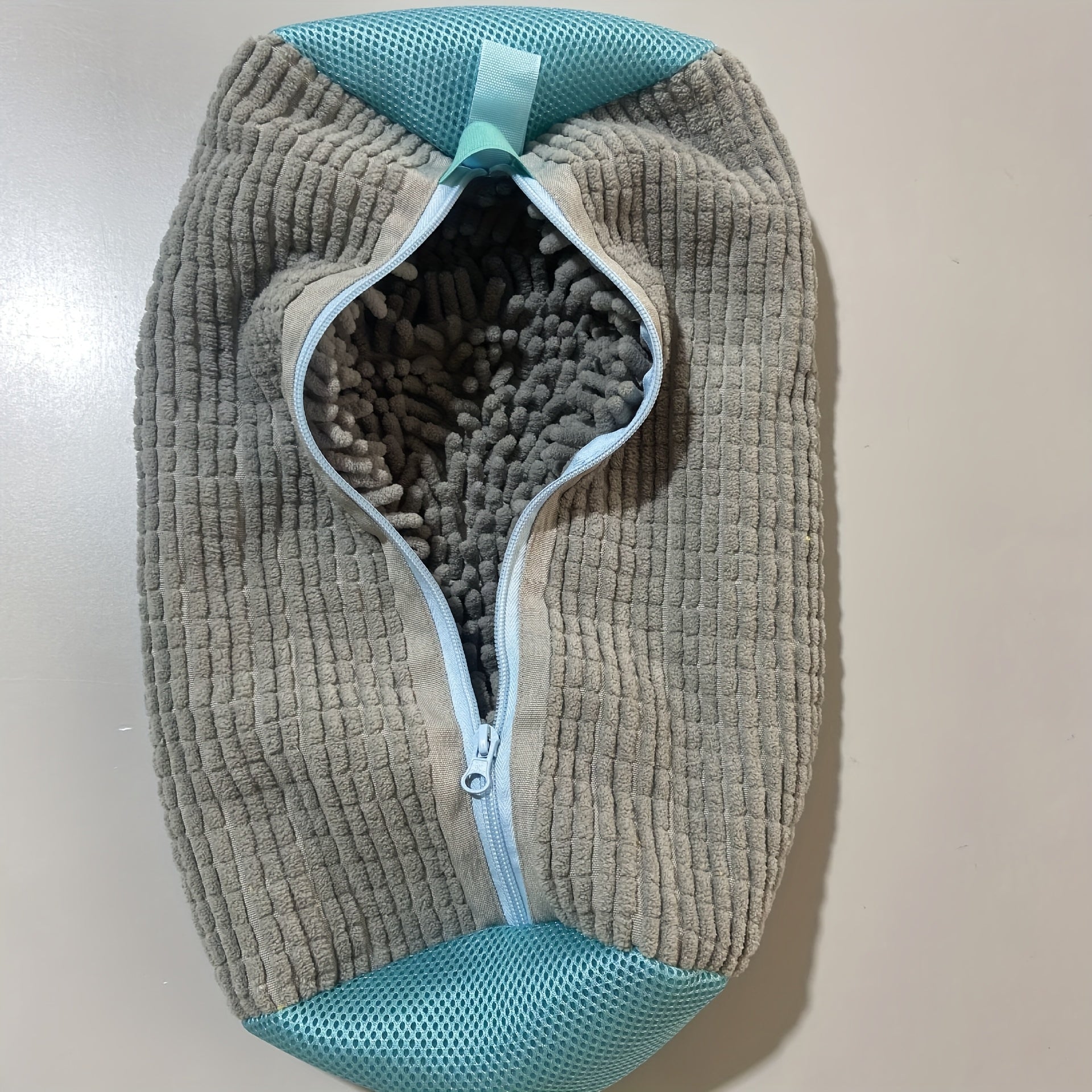 Bolsa ovalada para limpiar zapatos con cremallera, lavable para el mantenimiento de calzado deportivo