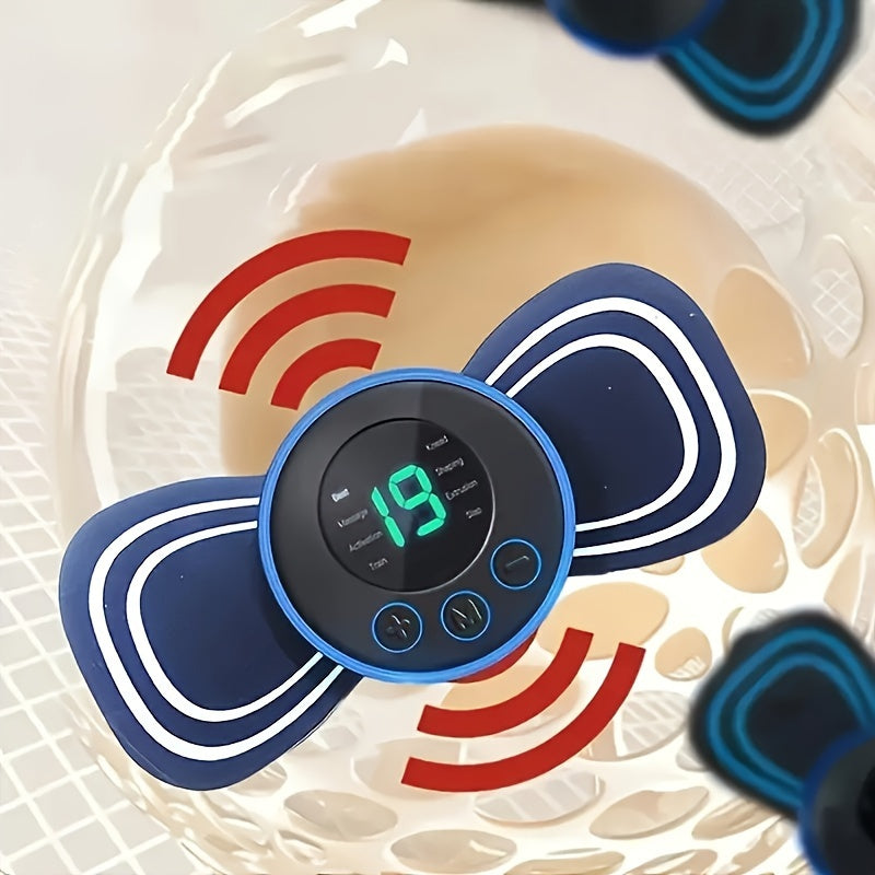 Портативный USB-заряжаемый массажер с цифровым дисплеем, идеально подходит для расслабления мышц.