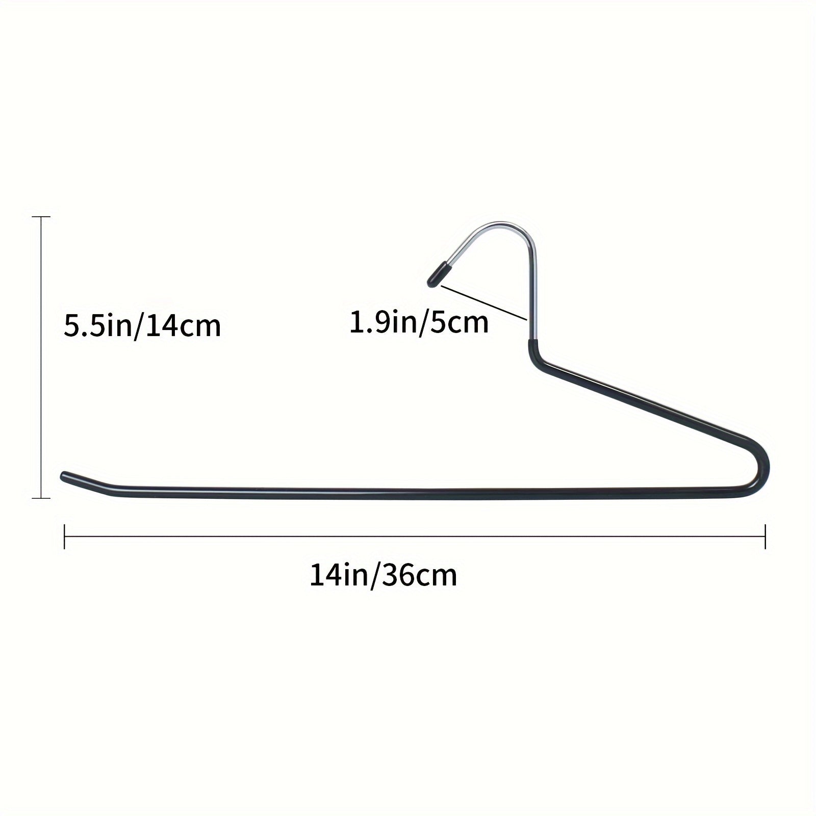 Set of 10 Stainless Steel Hangers Non-Slip Pants Skirt Dress Closet Organizer