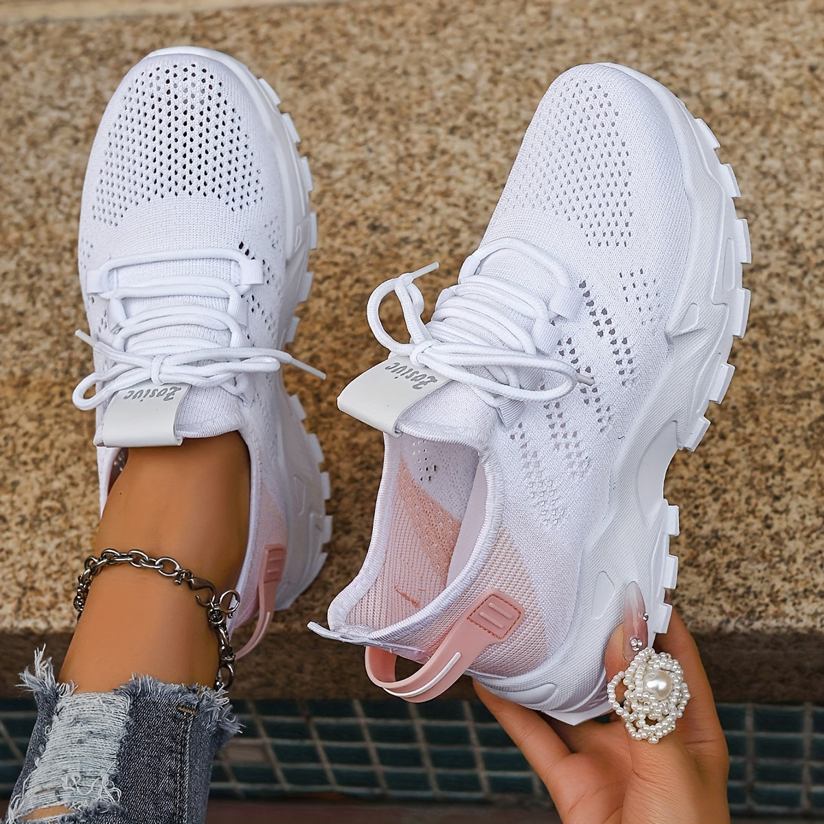 Women’s Canvas Sneakers Slip-On White Black Casual Shoes for Summer Vacation