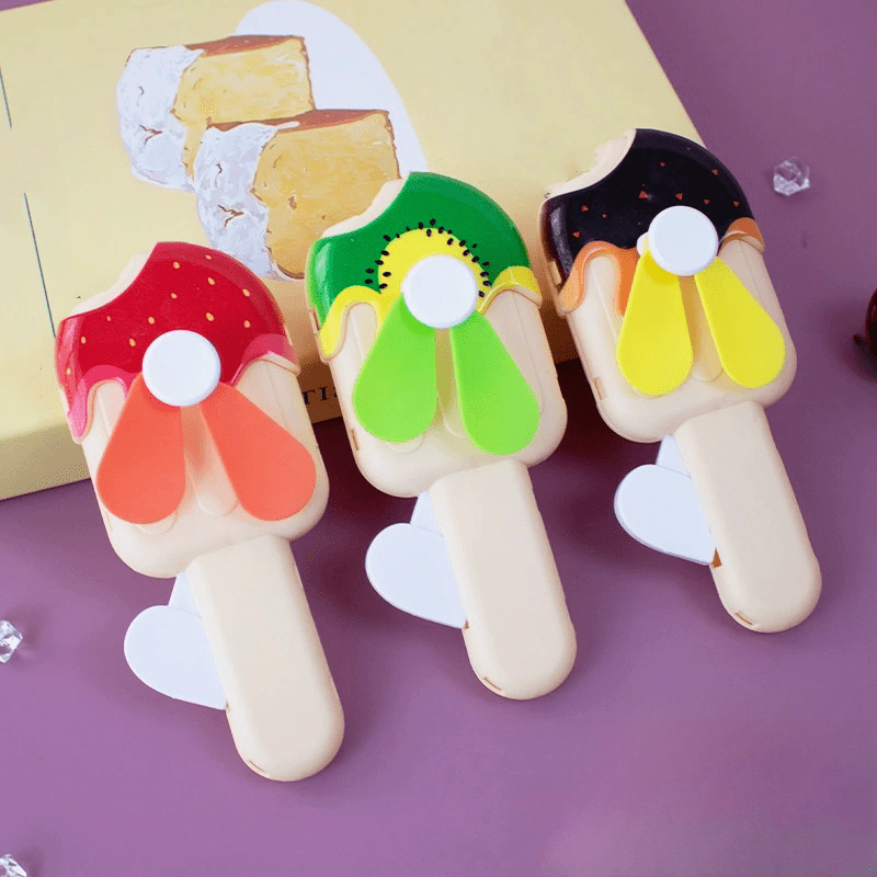 Handheld Mini Fan with Ice Stick Portable Summer Cooling Gift for Kids and Friends