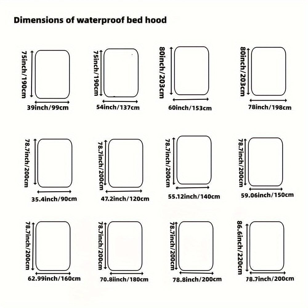 Waterproof Fitted Sheet for Mattress Summer TPU Satin Durable Polyester 1pc