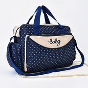 Polka Dot Diaper Bag for Moms Spacious Tote Shoulder Bag for Baby Care