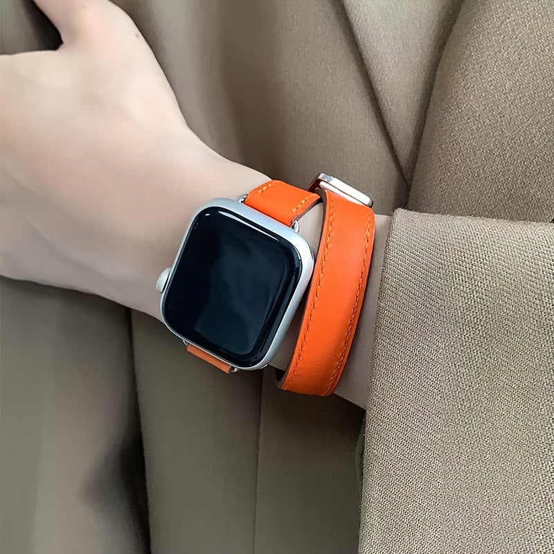 14-ta qismli ko'p rangli sun'iy charm smart soatlar uchun bantlar, iWatch Series SE/1-9 va Ultra bilan mos keladi, erkaklar va ayollar uchun mos keladigan ikki marta aylantiriladigan moslashuvchan.