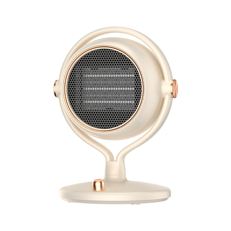 Travel-Friendly Ceramic Space Heater with 2 Heat Levels, Compact Desktop for Indoor Use