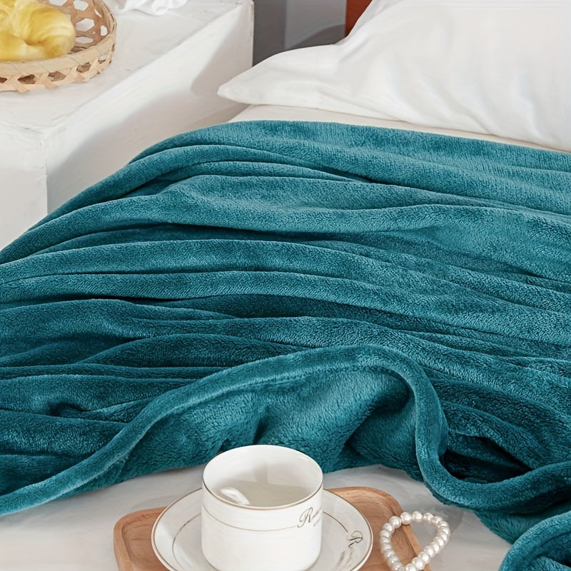 Coral Velvet Flannel Blanket for Couch Bed Sofa All Seasons Warm Cozy 1 Piece