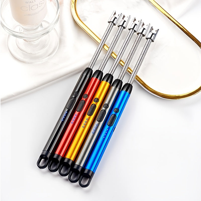 Elektron sham: erkaklar va ayollar uchun, shamolga chidamli, USB bilan qayta to'ldiriladigan, metall va plastmassa