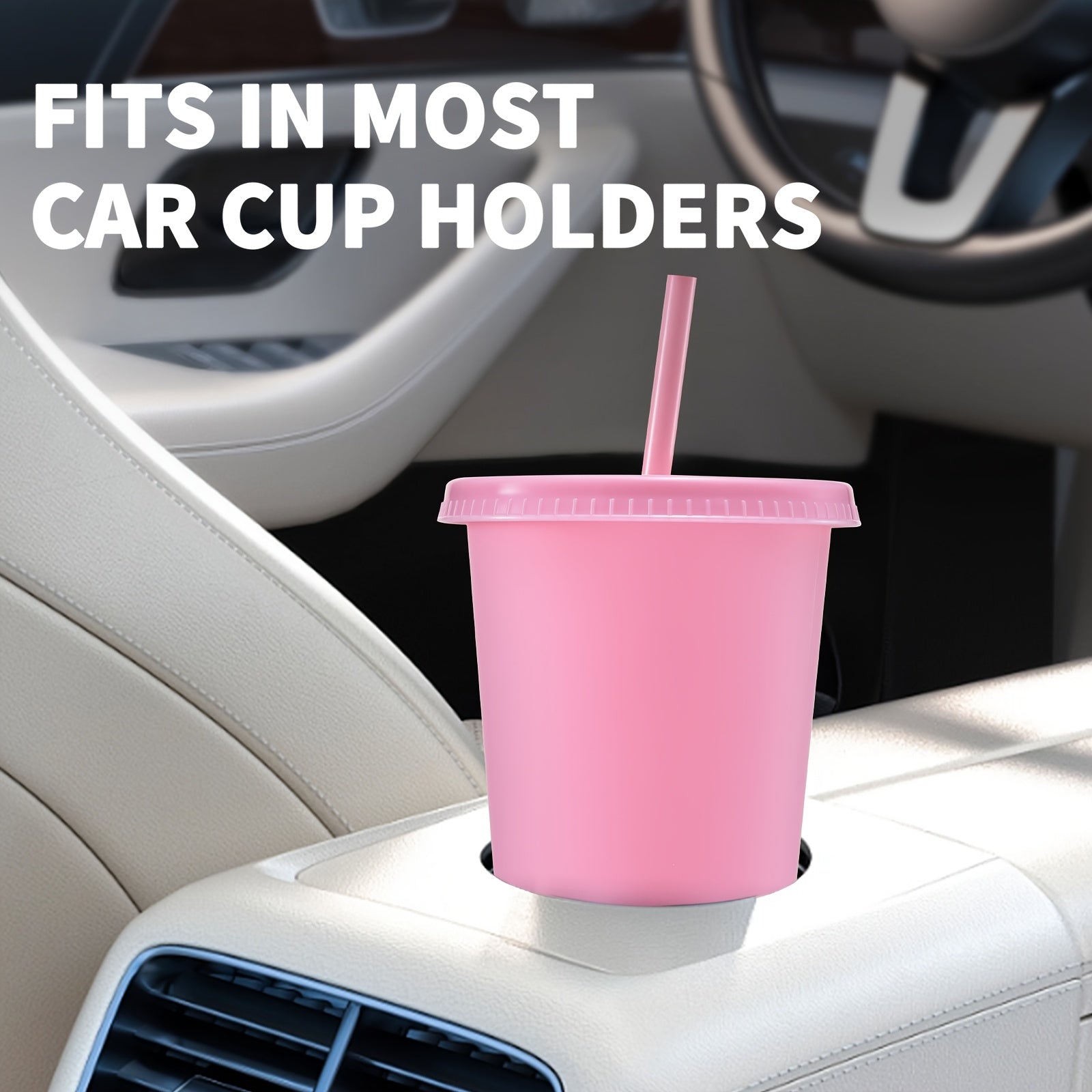 10-Pack 24oz BPA-Free Plastic Tumbler Cups with Lids and Straws for Travel and Parties