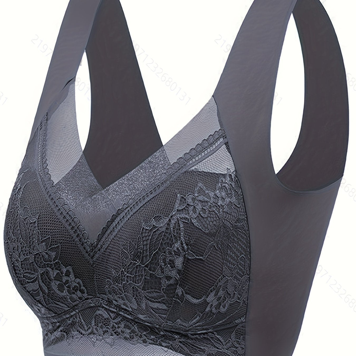 Women's Floral Lace Mesh Bralette Full Cover Tank Bra for Comfort Breathability