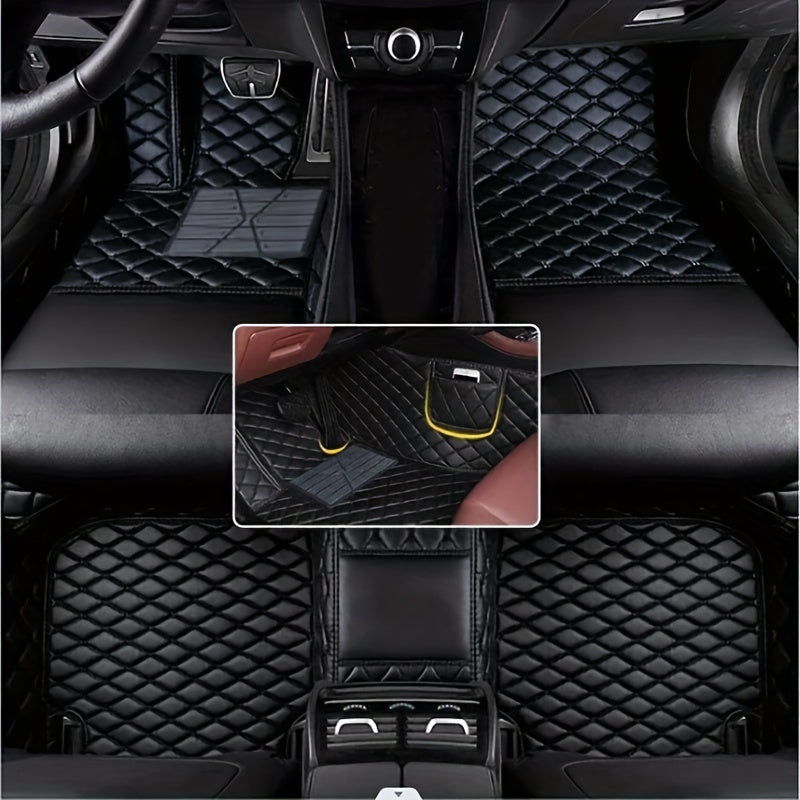 Universal 3D PU Leather Car Floor Mats for Silverado Interior Accessories