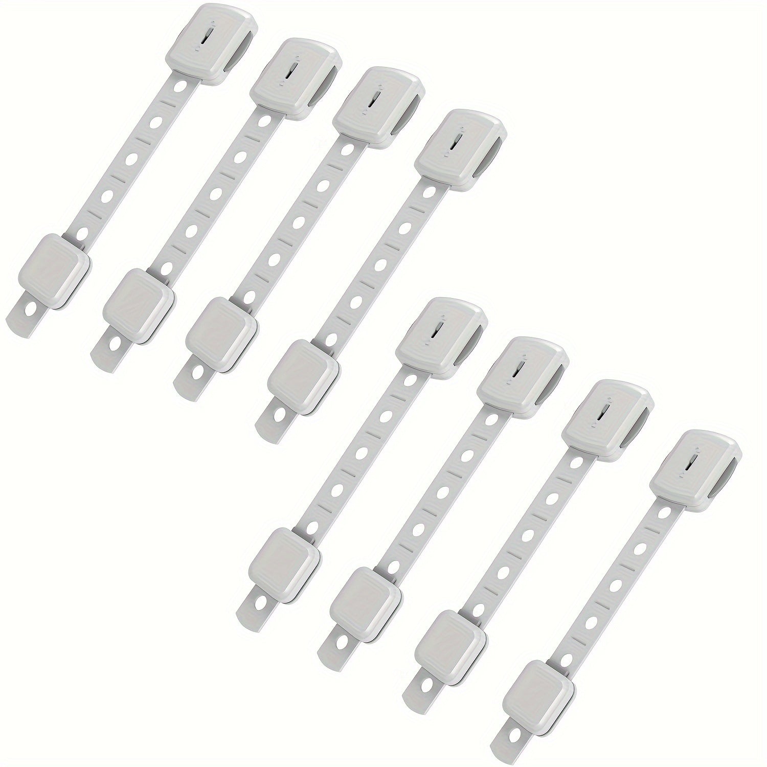 Multifunctional Safety Locks Set of 4 6 8 or 10 No Drilling Adjustable for Cabinets Drawers Refrigerator Dishwasher Toilet