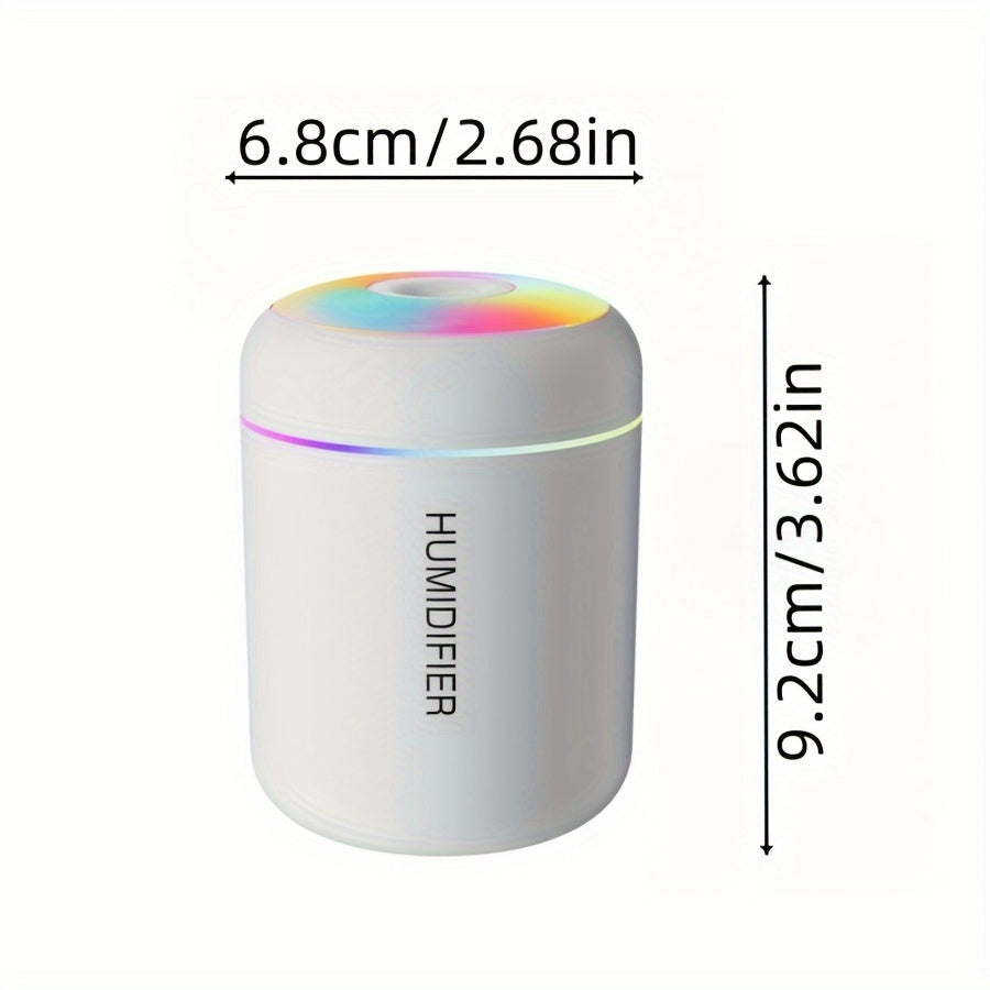 Portable USB Humidifier with Aromatherapy, 180ml Mist, LED Lights for Car and Home