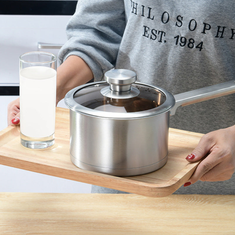 Stainless Steel Cookware Set 3-Piece with Soup Pot, Saucepan, Frying Pan