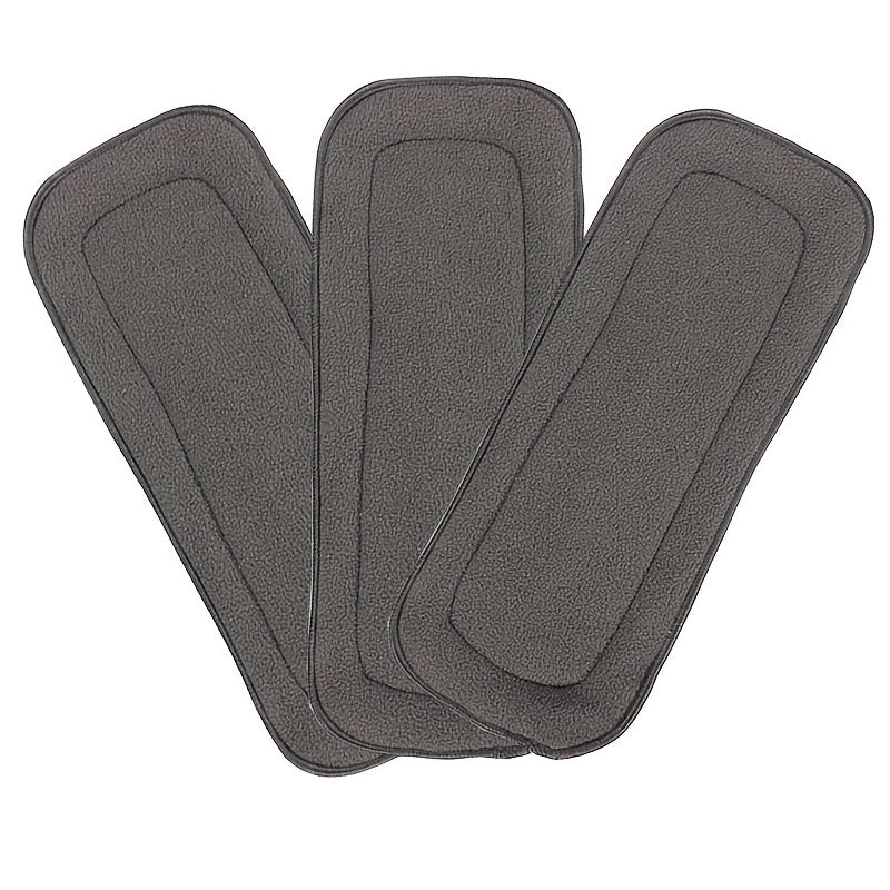 Three-Piece Bamboo Charcoal Cloth Diaper Inserts Five-Layer Water Absorbent