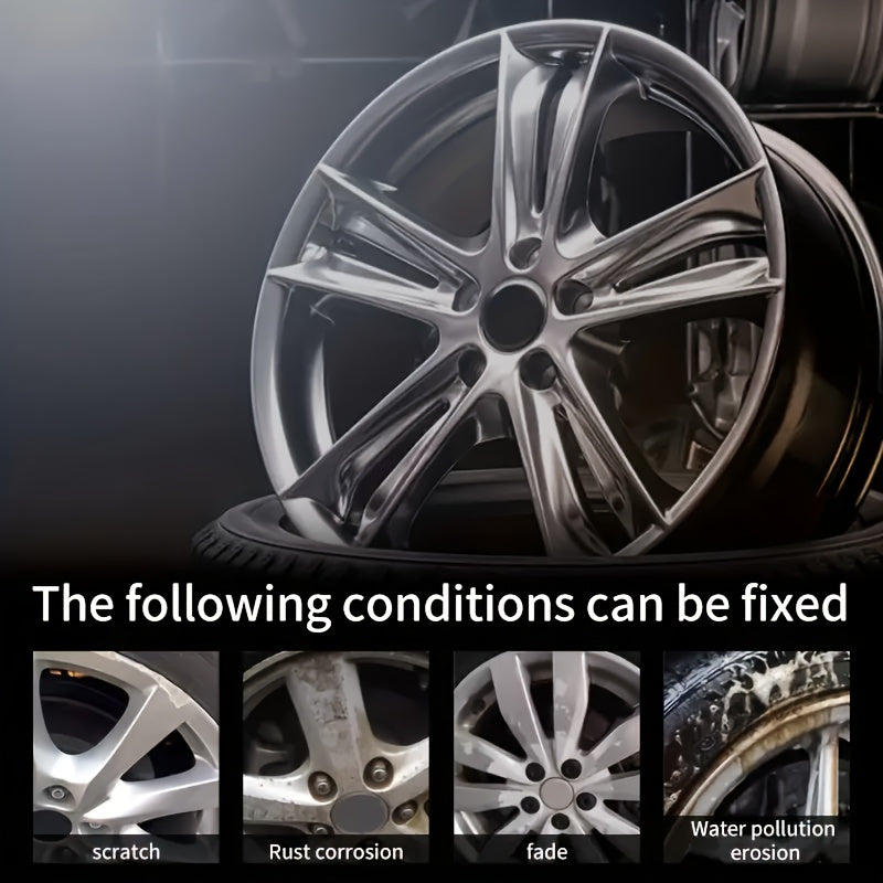 Avtomobil g'ildirak chizig'ini tuzatish uchun pasta, alyuminiy alloy disklari uchun, qora va oq