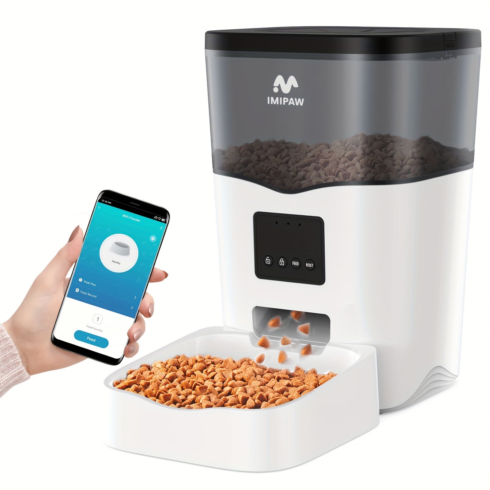 3L WiFi Smart Pet Feeder for Dogs and Cats with App Control and 20 Meals Per Day