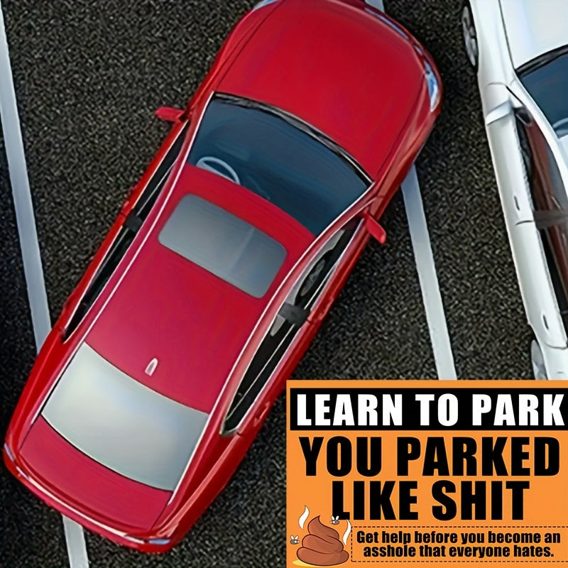 150 dona Avtomobil to'xtash qoidalarini buzish uchun yopishtiriladigan mato qog'oz ogohlantirish yorliqlari 7x5cm