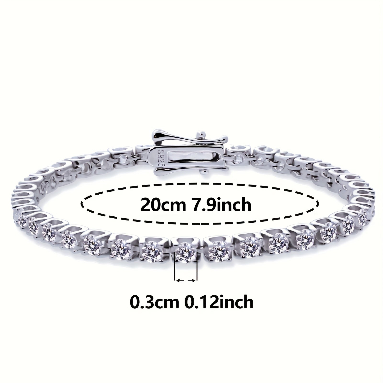 Women’s Hip Hop Style Jewelry Bracelet with Moissanite and Gift Box