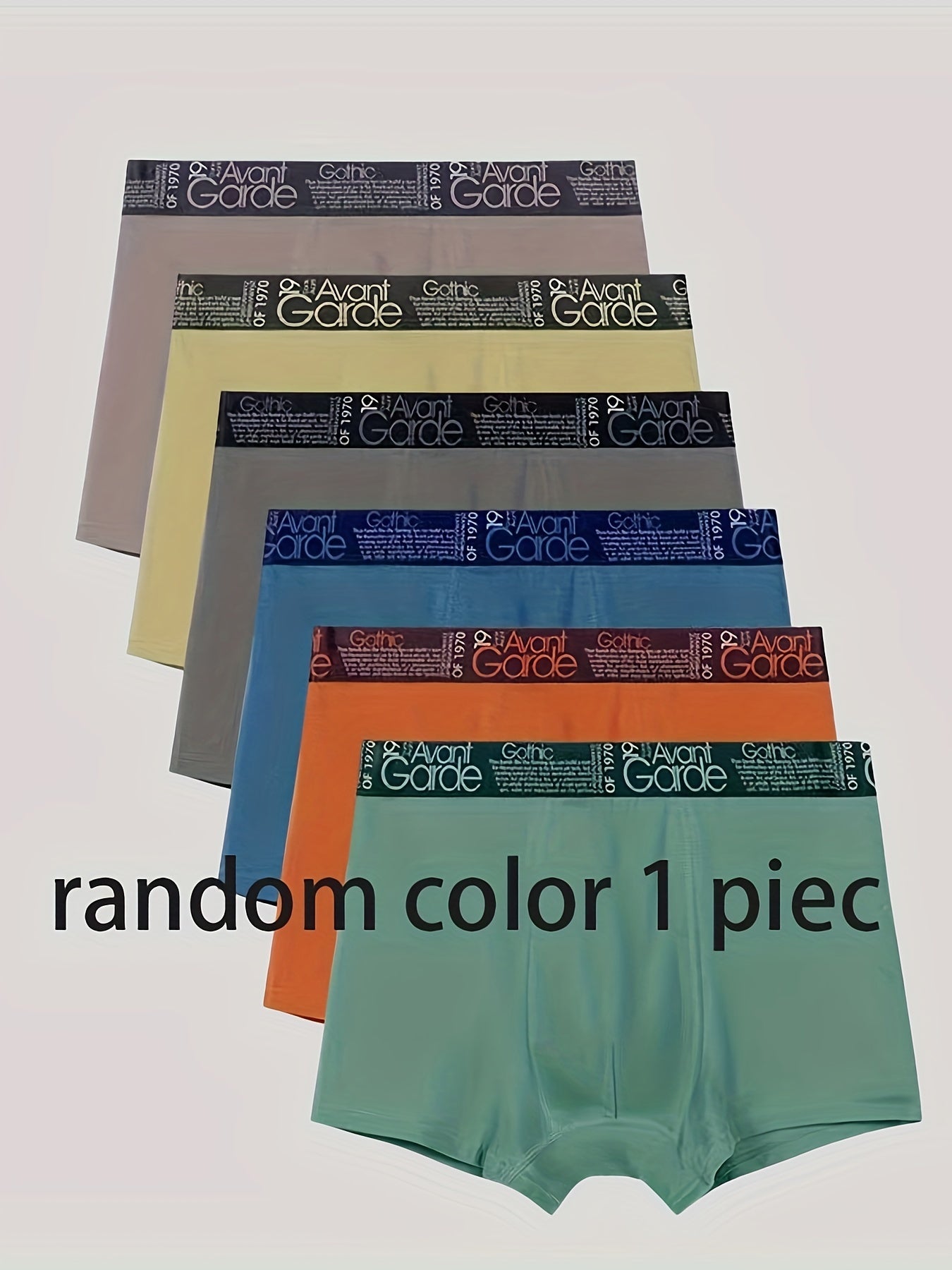 Men's Boxer Briefs Breathable Cotton Mid-Rise Solid Colors Stylish Letter Design