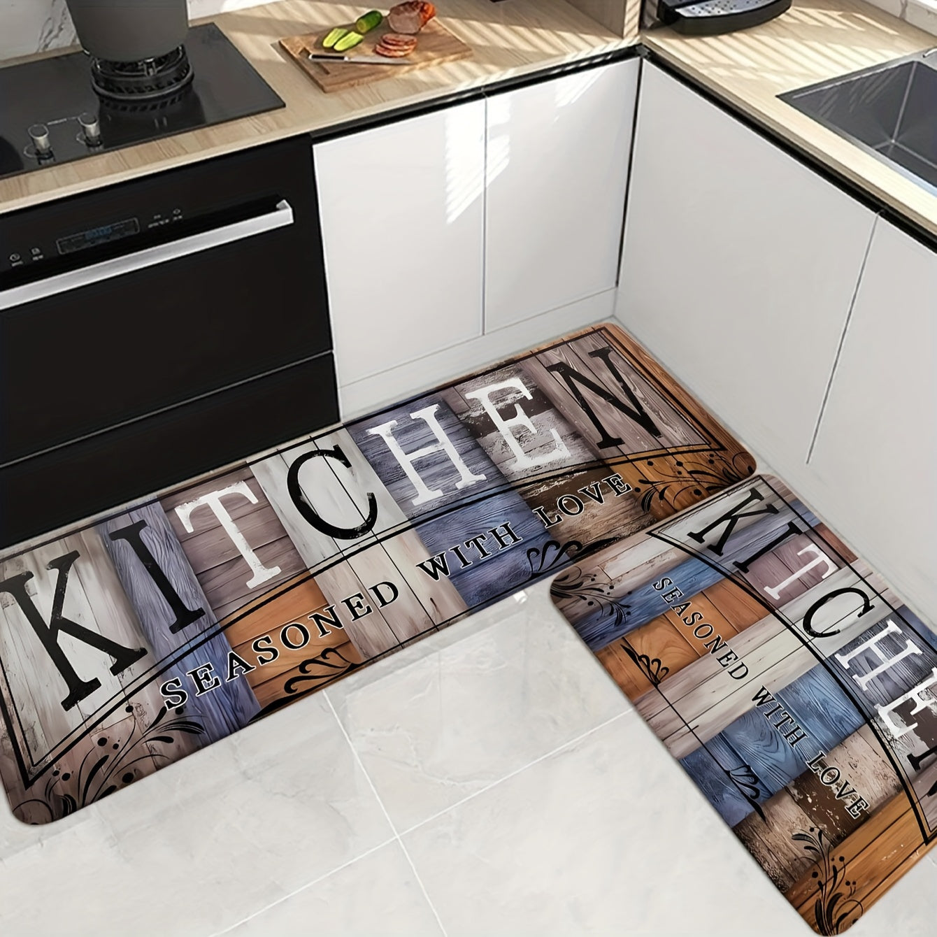 1 dona harfli bosma charchoqni oldini oluvchi pol matasi, kir yuvish va oshxona uchun, uyda yog'ga chidamli, yuvilishi mumkin bo'lgan eshik matasi, oshxona, hammom, lavabo, yashash xonasi, yotoqxona, kir yuvish va ofis uchun, uy bezaklari