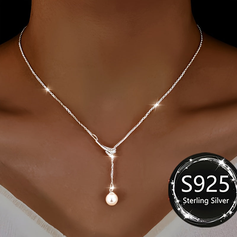 Women's Necklace Hypoallergenic S925 Silver Elegant Jewelry for Christmas Gift