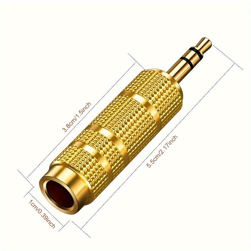 Audio Adapters 3.5mm to 6.35mm Male Female Gold-Plated for Guitars and Mixers