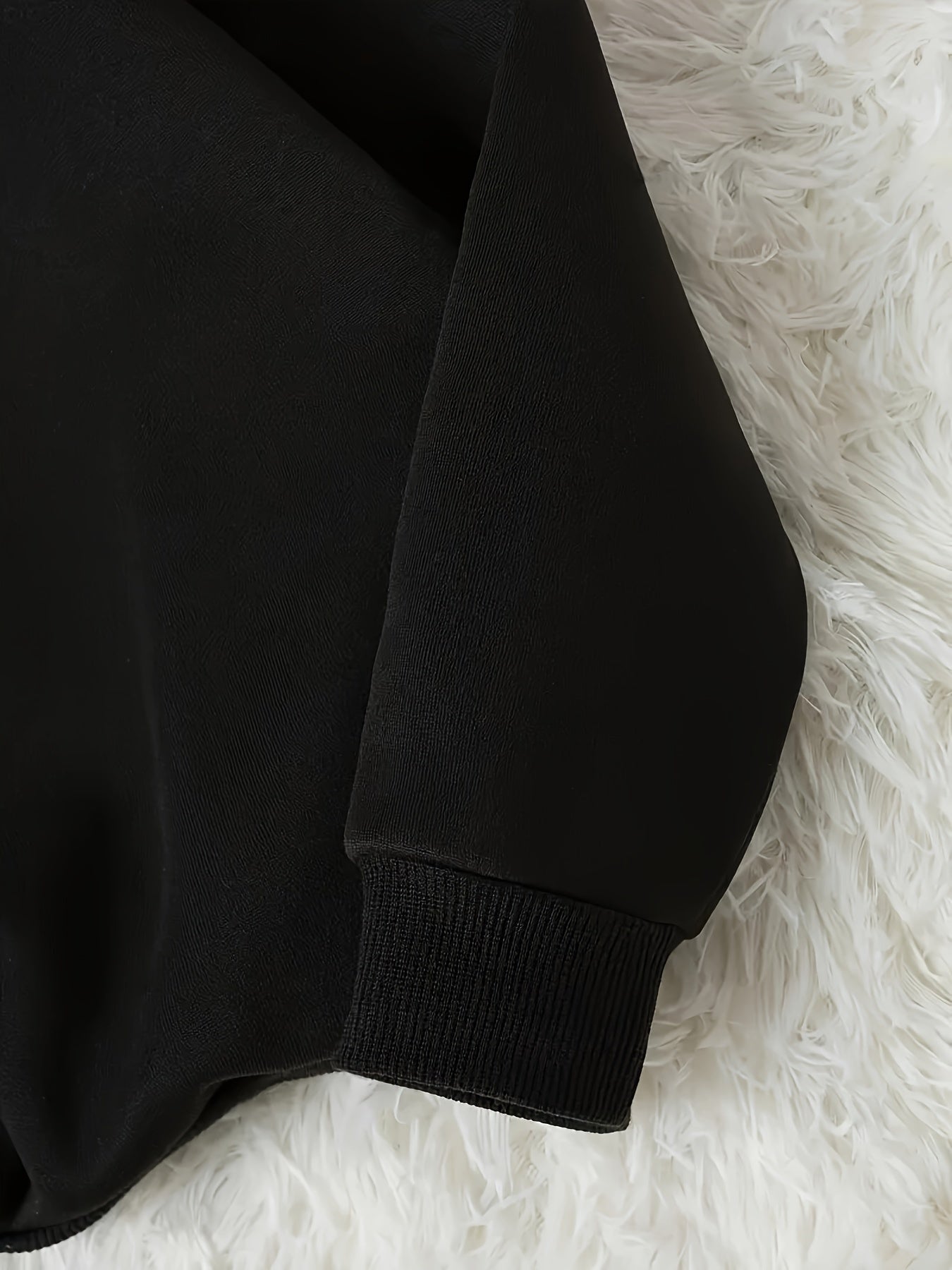 Plus o'lchamli ayollar uchun bir rangli krujka bo'yinli pulover svitshotlar, kuz va bahor uchun