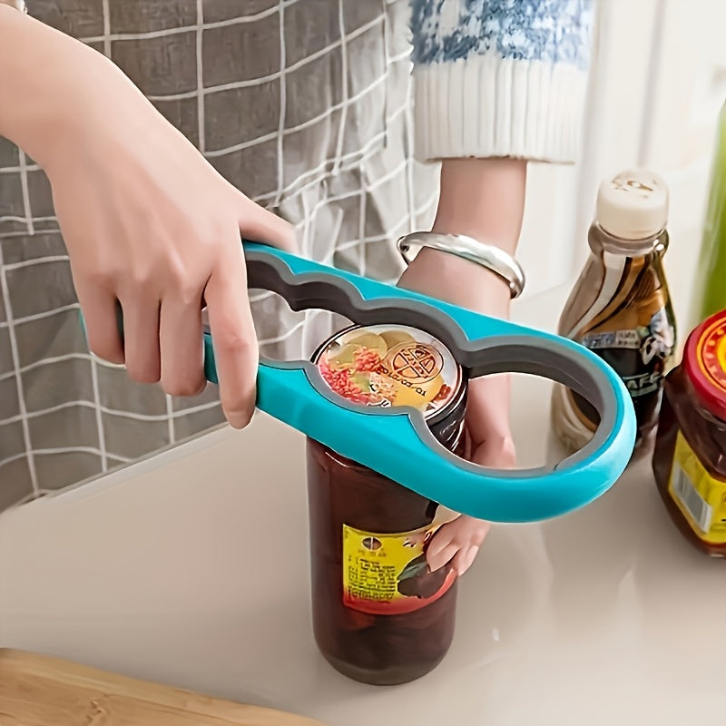 Plastic Can Opener with Non-Slip Grip for Kitchen and Beer Bottles