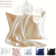 Silk Pillowcase for Hair and Skin 19mm Double-Sided Champagne Colored