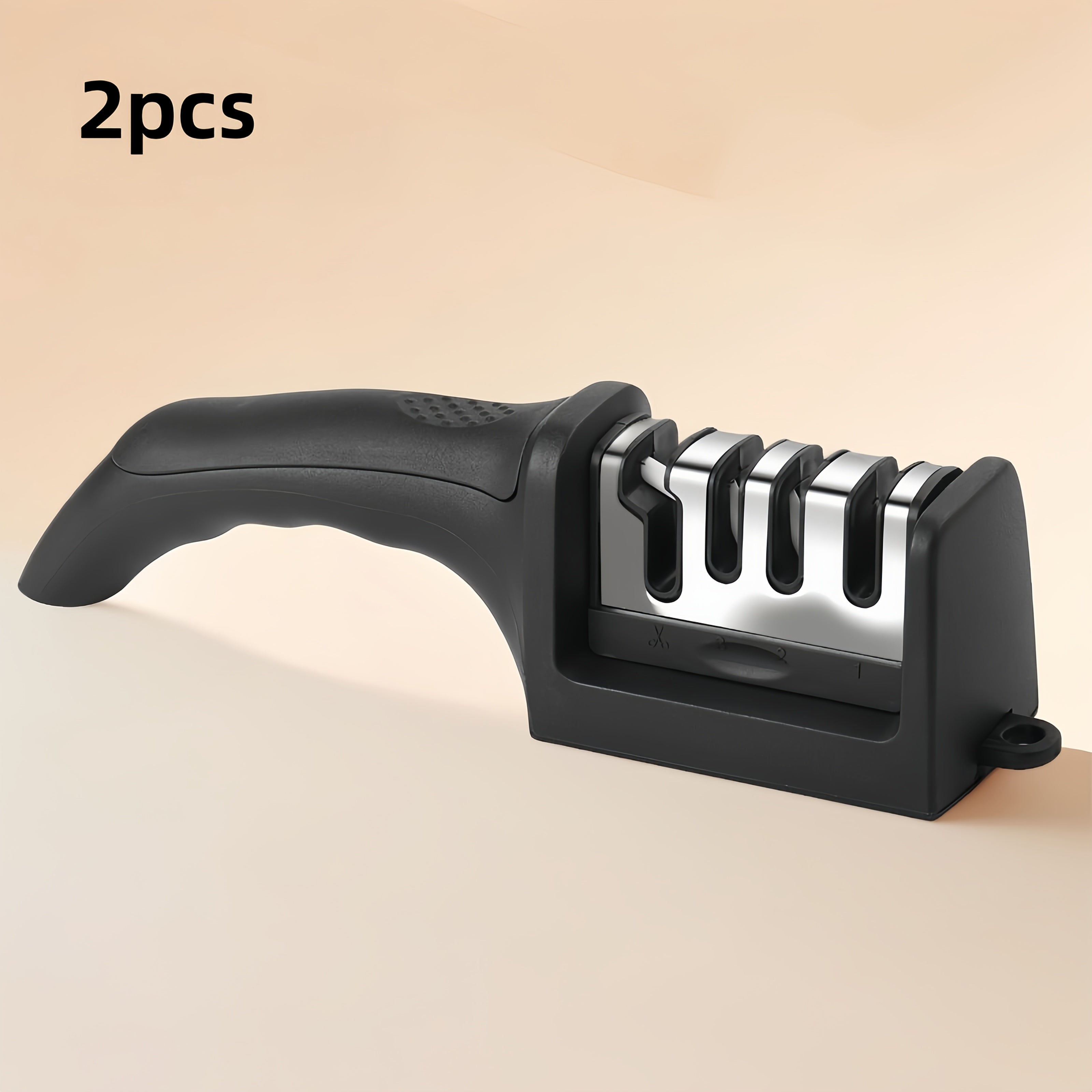 2-Piece Multi-Stage Kitchen Knife Sharpening Stone Set with 4-Step Sharpening and Polishing