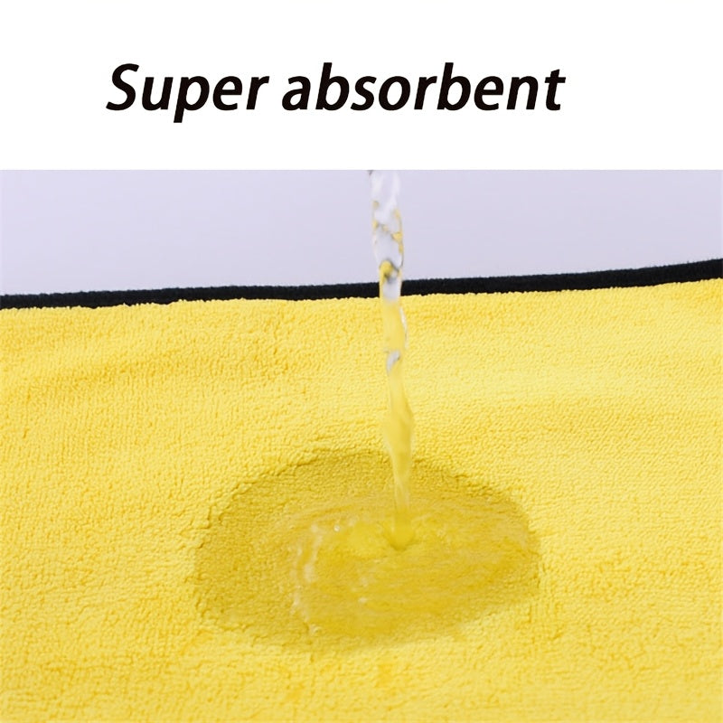 Set of 3 or 6 Thickened Coral Fleece Car Towels for Cleaning and Drying