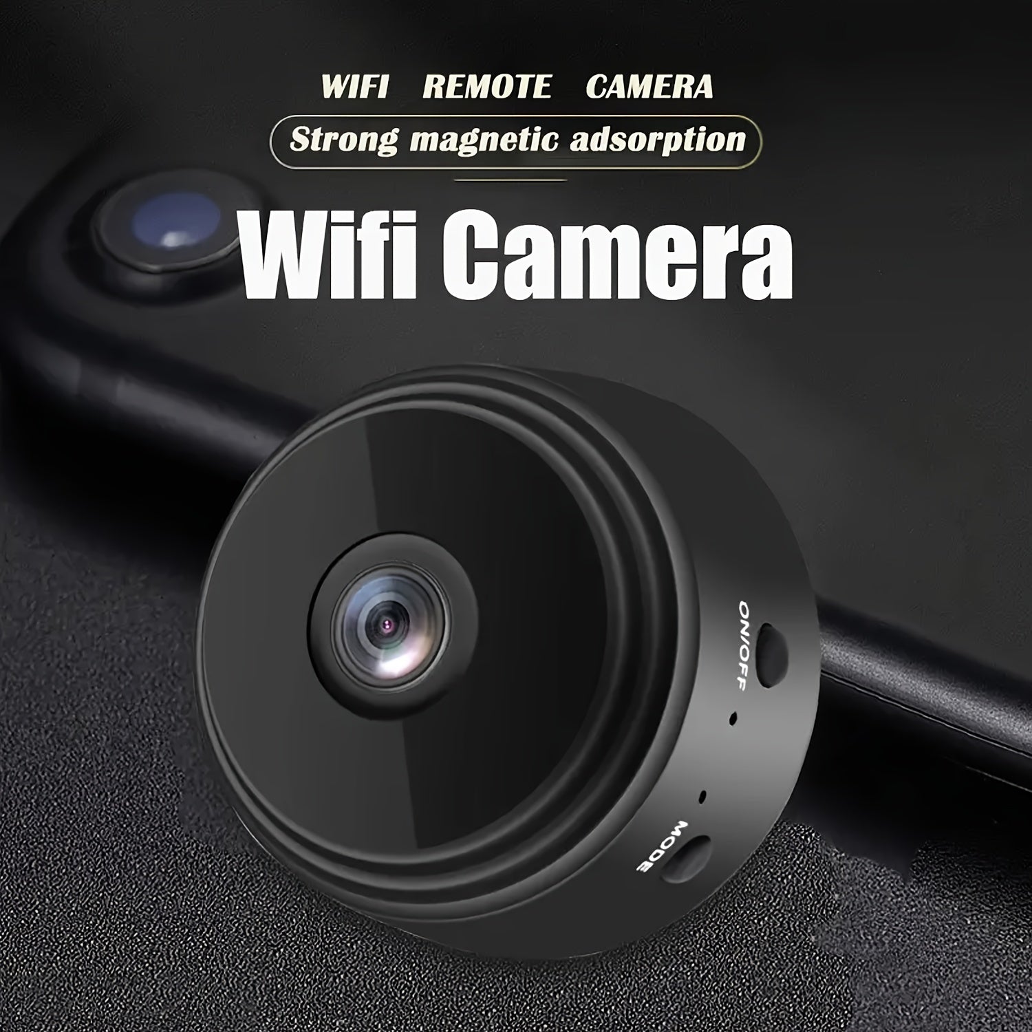 Wireless Mini Security Camera Indoor Outdoor 2.4GHz WiFi Remote Viewing USB Rechargeable