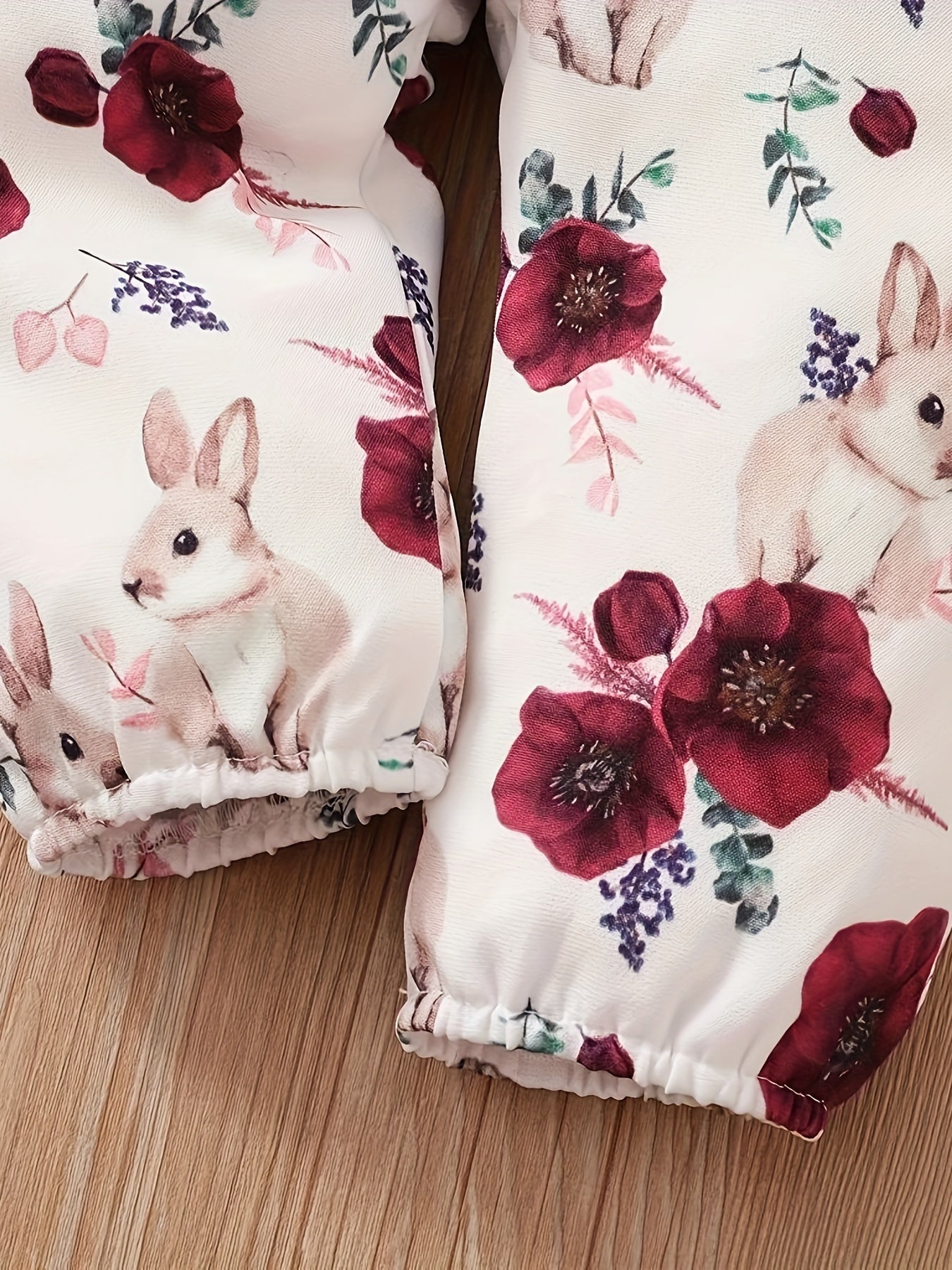 Набор повседневной одежды для девочек-новорожденных 2 предмета: боди с длинным рукавом, цветочный и животный принт, брюки с подтяжками