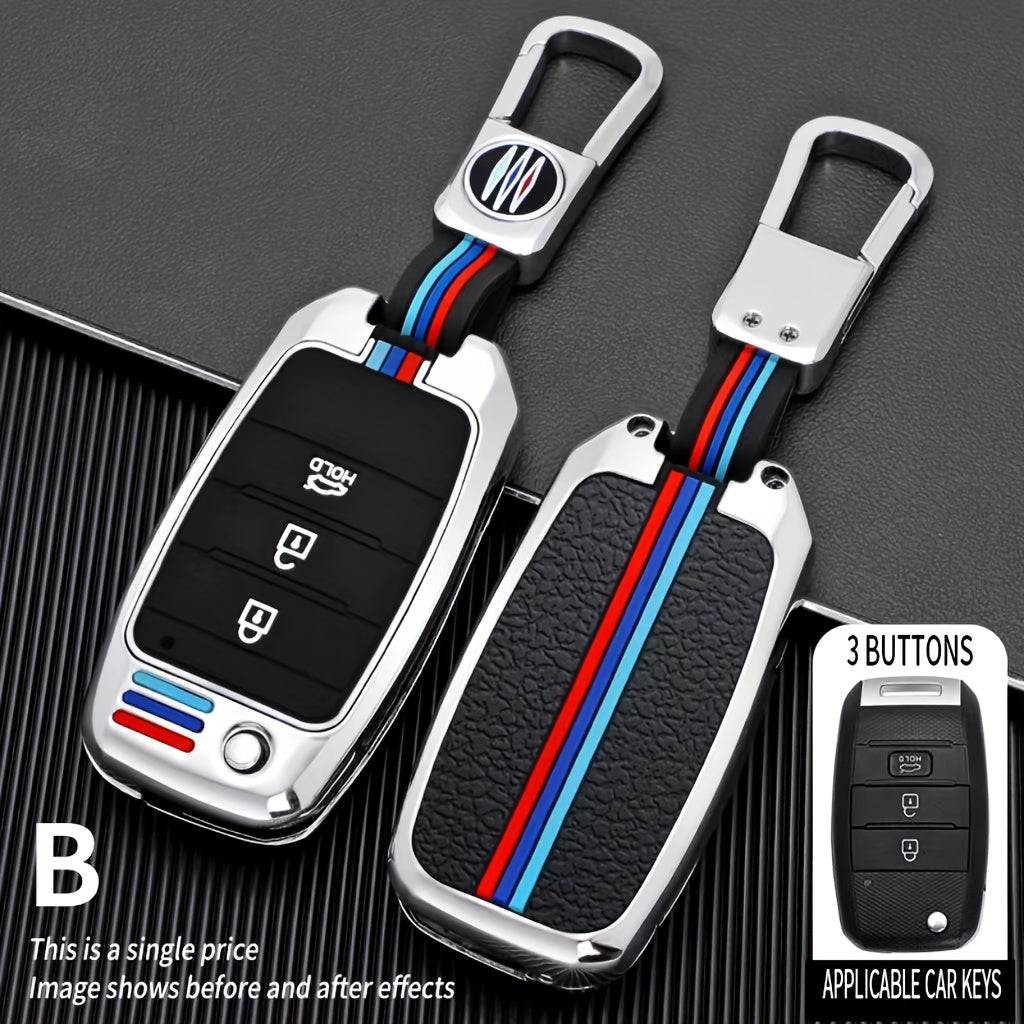 Car Key Case Cover for Multiple Vehicles 2/3/4 Button Keychain