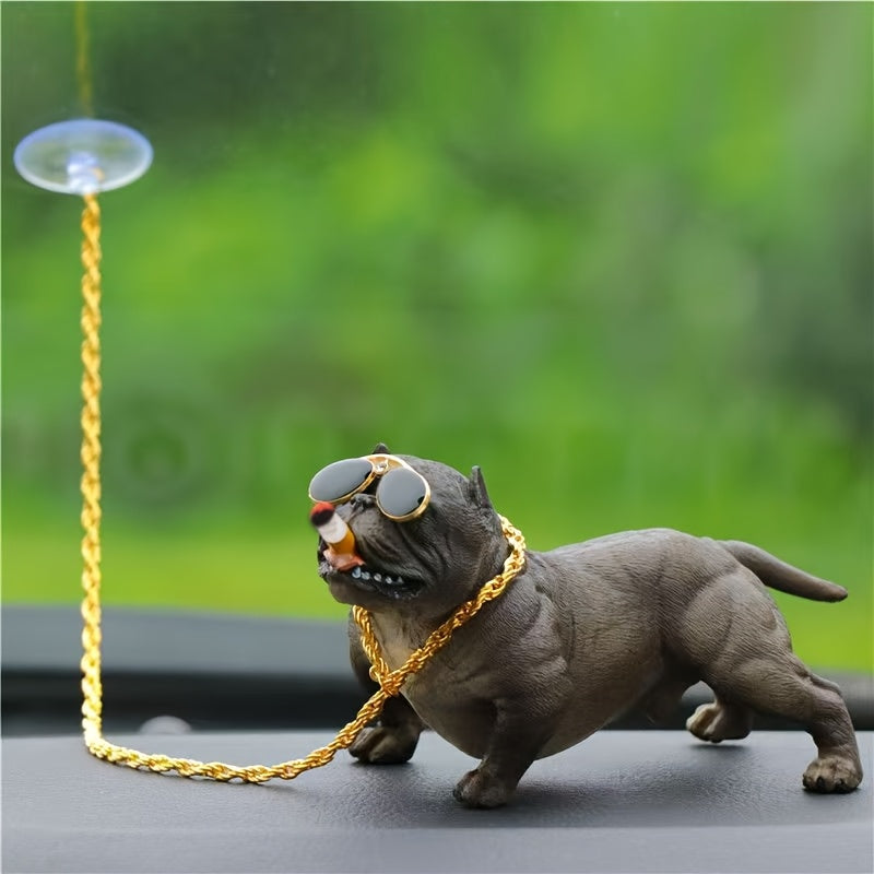 Decoración interior de coche para perro, pequeña figura, tema de sociedad creativa, Eid Mubarak