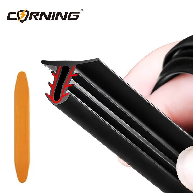 Avtomobillar, yuk mashinalari, qayiq, RVlar uchun qora rezina yoping'ich chiziq, shovqinni yalıtish, shisha oynasi bo'shlig'ini yopish